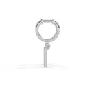 Divine cross drop hoops diamond