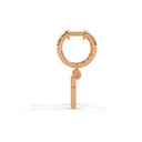 Divine cross drop hoops diamond