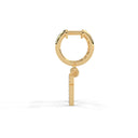 Divine cross drop hoops diamond