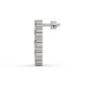 Love floating diamond curve climber earrings