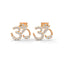 Spiritual om stud earrings diamond