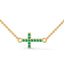 Divine cross necklace emerald