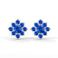 Serenity flower stud earrings sapphire