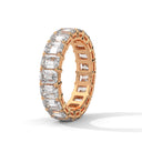 Emerald shaped diamond ring band
