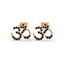 Spiritual om stud earrings sapphire