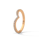 Chevron drop V shape diamond ring