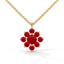 Serenity flower necklace ruby