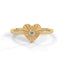 Amore fluted heart ring diamond