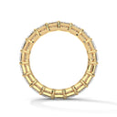 Emerald shaped diamond ring band