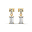 Bold baguette cut diamond centre stone drop earrings