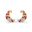 Evolve moon earrings ruby
