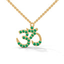 Spiritual om necklace emerald