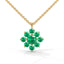 Serenity flower necklace emerald