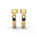 Courage single stone huggies sapphire