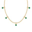 Empower five station necklace emerald