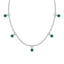 Empower five station necklace emerald