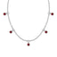 Empower five station necklace ruby