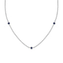 Fearless bezel necklace sapphire