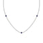 Fearless bezel necklace sapphire