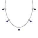 Empower five station necklace sapphire