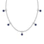 Empower five station necklace sapphire