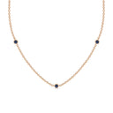 Fearless bezel necklace sapphire