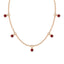 Empower five station necklace ruby