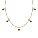 Empower five station necklace sapphire