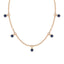 Empower five station necklace sapphire