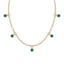 Empower five station necklace emerald