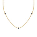 Fearless bezel necklace sapphire