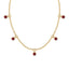 Empower five station necklace ruby