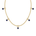 Empower five station necklace sapphire