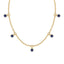 Empower five station necklace sapphire