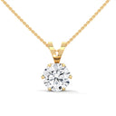Radiant round cut diamond pendant