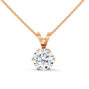 Radiant round cut diamond pendant