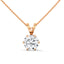 Radiant round cut diamond pendant