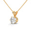 Radiant round cut diamond pendant