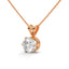 Radiant round cut diamond pendant