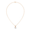 Radiant round cut diamond pendant