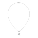 Radiant round cut diamond pendant
