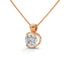 Reviving round cut diamond pendant