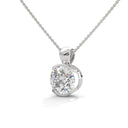 Reviving round cut diamond pendant