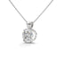 Reviving round cut diamond pendant