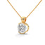 Reviving round cut diamond pendant