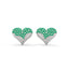 Enchanted Heart Earring Emerald