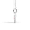 Amore fluted heart necklace ruby