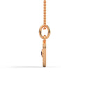 Amore fluted heart necklace sapphire