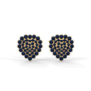 Dazzling Heart Earring Ruby Sapphire