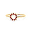 Invincible sun ring ruby